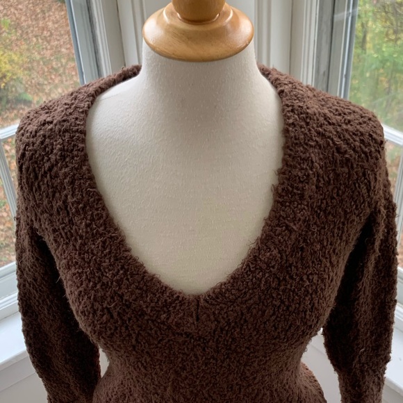 TWIGGY soft stretchy scoop neck bodycon sweater - Picture 2 of 7